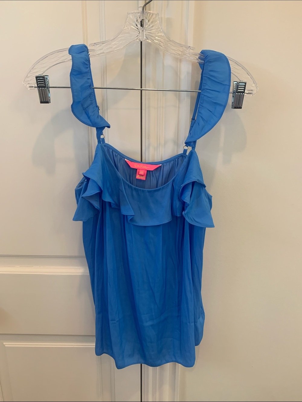 Like New—-Lilly Pulitzer Royal Blue Ruffle Strap Camisole